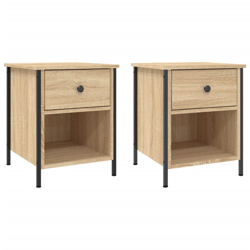 vidaXL Κομοδίνα 2 Τεμ. Sonoma Δρυς 40x42x50 εκ. από Επεξεργασμένο Ξύλο