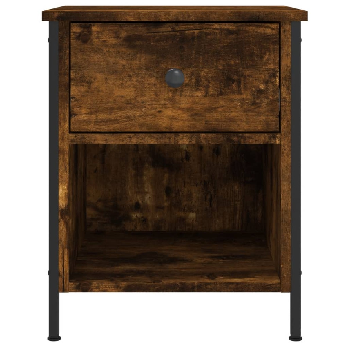 vidaXL Κομοδίνο Καπνιστή Δρυς 40 x 42 x 50 εκ. από Επεξεργασμένο Ξύλο