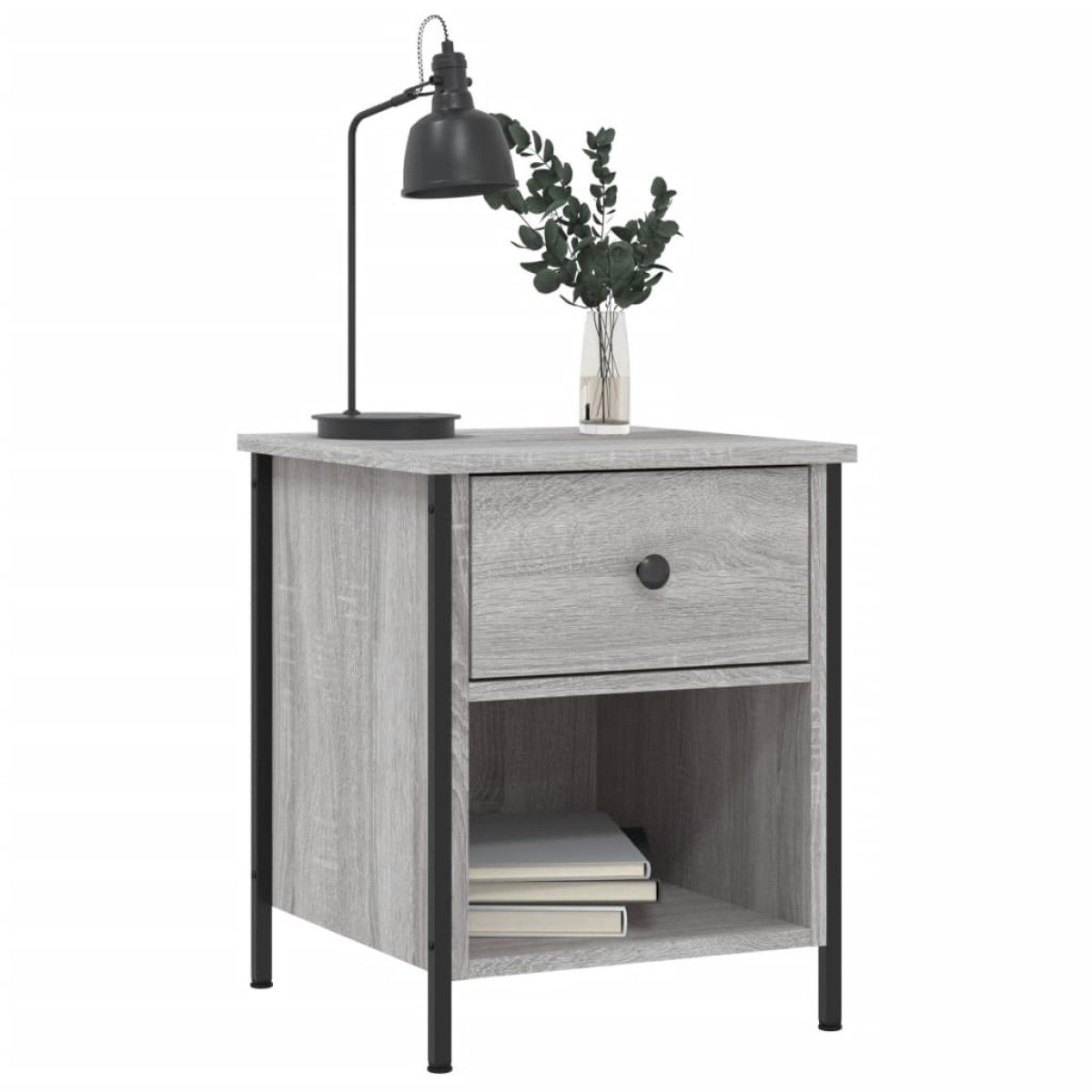 vidaXL Κομοδίνα 2 Τεμ. Γκρι Sonoma 40x42x50 εκ. από Επεξεργασμένο Ξύλο
