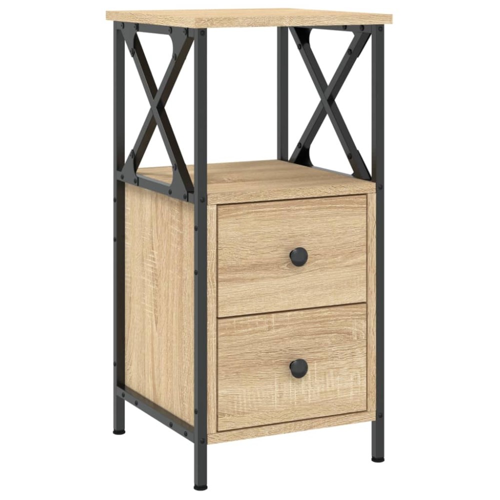 vidaXL Κομοδίνο Sonoma Δρυς 34 x 35,5 x 70 εκ. από Επεξεργασμένο Ξύλο
