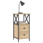 vidaXL Κομοδίνο Sonoma Δρυς 34 x 35,5 x 70 εκ. από Επεξεργασμένο Ξύλο