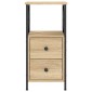 vidaXL Κομοδίνα 2 τεμ. Sonoma Δρυς 34x35,5x70 εκ. Επεξεργασμένο Ξύλο