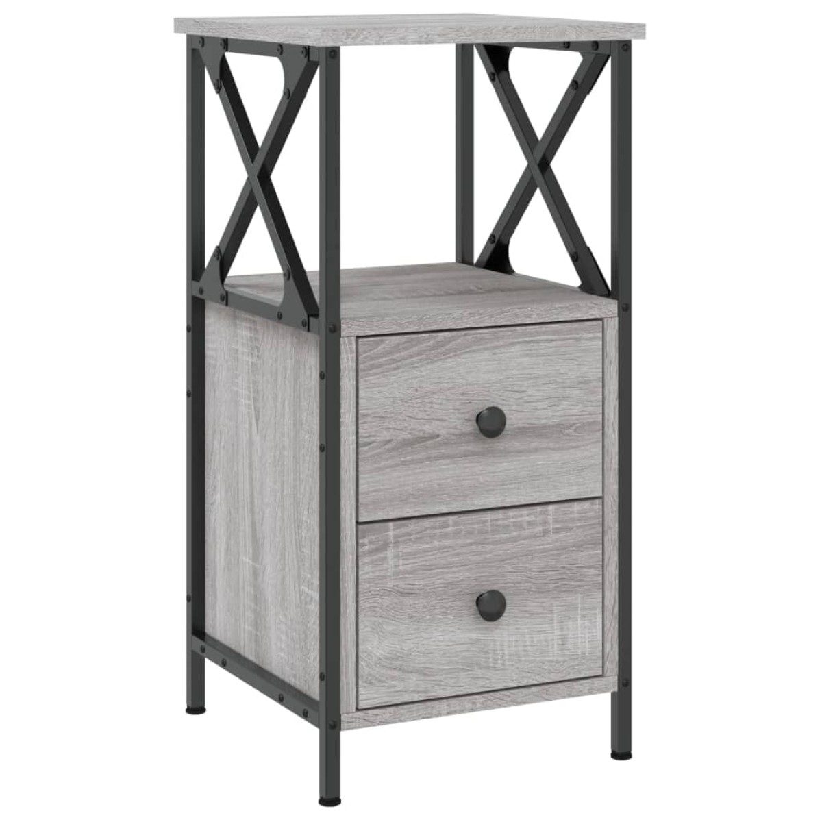 vidaXL Κομοδίνο Γκρι Sonoma 34 x 35,5 x 70 εκ. από Επεξεργασμένο Ξύλο