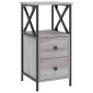 vidaXL Κομοδίνο Γκρι Sonoma 34 x 35,5 x 70 εκ. από Επεξεργασμένο Ξύλο