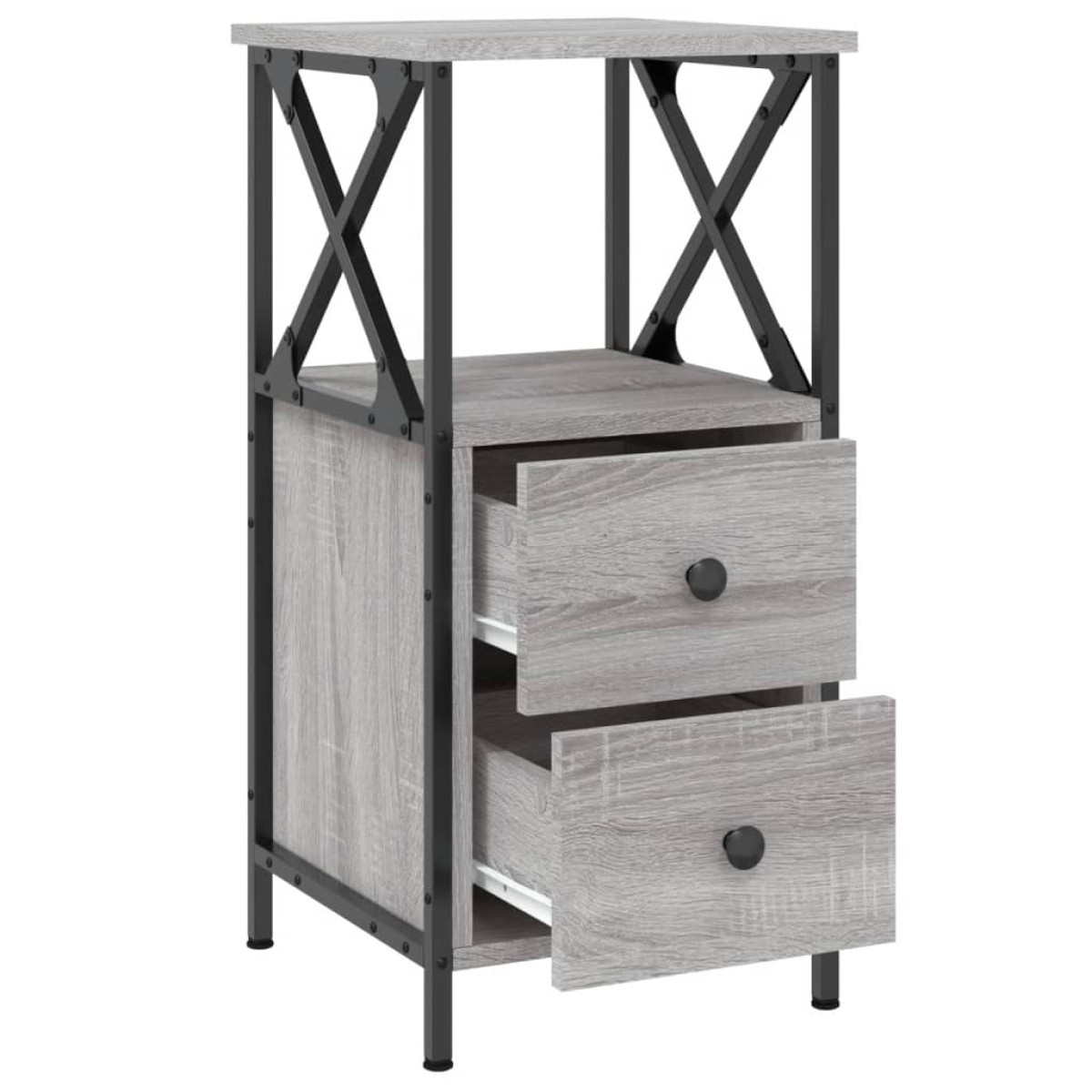 vidaXL Κομοδίνο Γκρι Sonoma 34 x 35,5 x 70 εκ. από Επεξεργασμένο Ξύλο
