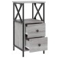 vidaXL Κομοδίνο Γκρι Sonoma 34 x 35,5 x 70 εκ. από Επεξεργασμένο Ξύλο