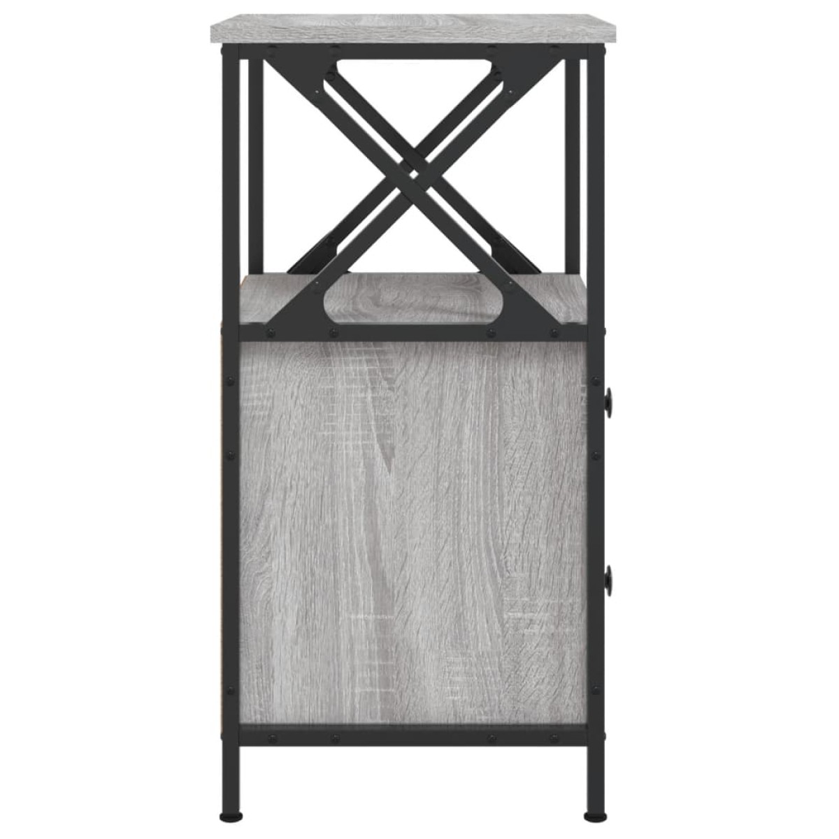 vidaXL Κομοδίνα 2 Τεμ. Γκρι Sonoma 34x35,5x70 εκ. Επεξεργασμένο Ξύλο
