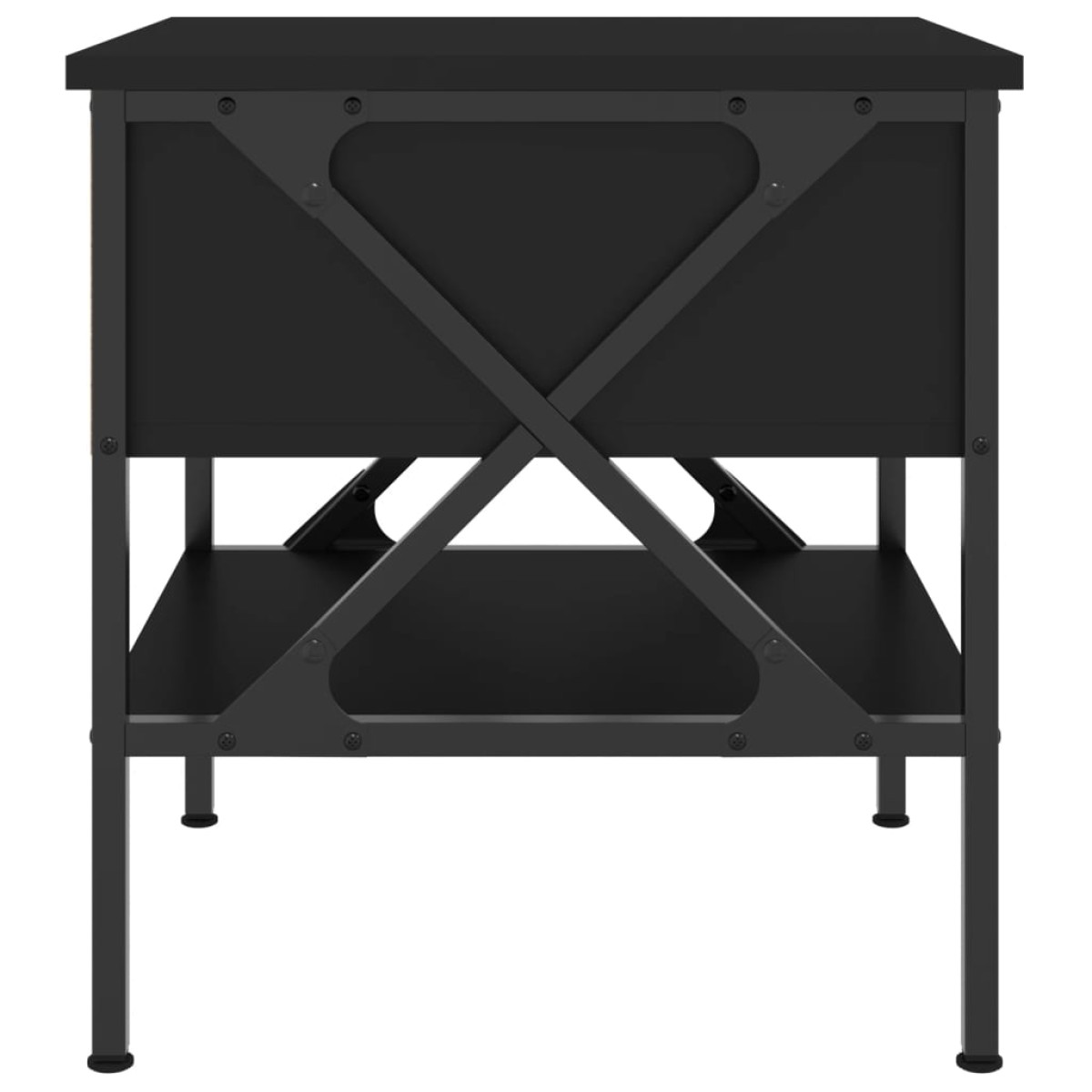 vidaXL Κομοδίνο Μαύρο 40 x 42 x 45 εκ. από Επεξεργασμένο Ξύλο