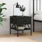vidaXL Κομοδίνο Μαύρο 40 x 42 x 45 εκ. από Επεξεργασμένο Ξύλο