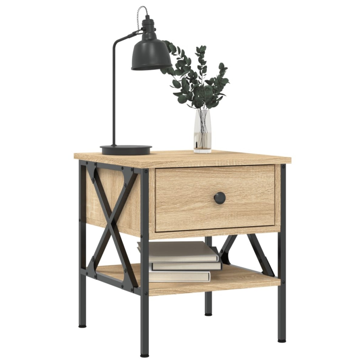 vidaXL Κομοδίνο Sonoma Δρυς 40 x 42 x 45 εκ. από Επεξεργασμένο Ξύλο
