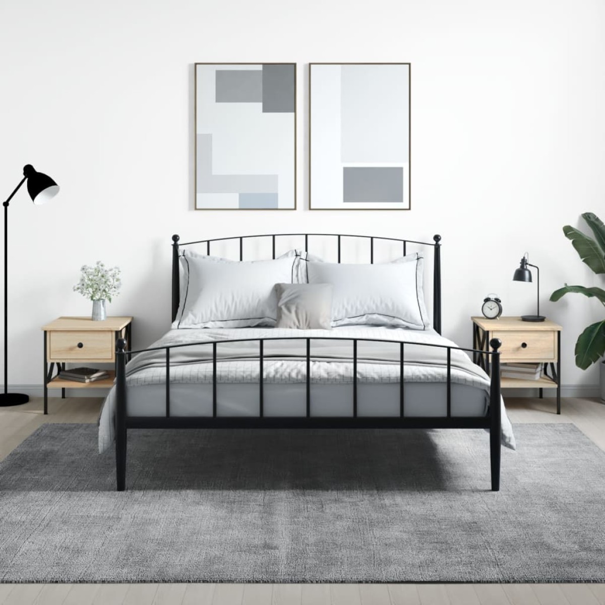 vidaXL Κομοδίνα 2 τεμ. Sonoma Δρυς 40x42x45 εκ. από Επεξεργασμένο Ξύλο
