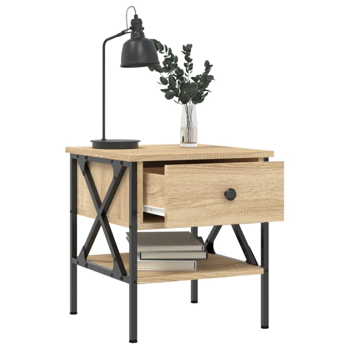 vidaXL Κομοδίνα 2 τεμ. Sonoma Δρυς 40x42x45 εκ. από Επεξεργασμένο Ξύλο