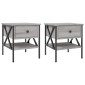 vidaXL Κομοδίνα 2 τεμ. Γκρι Sonoma 40x42x45 εκ. από Επεξεργασμένο Ξύλο