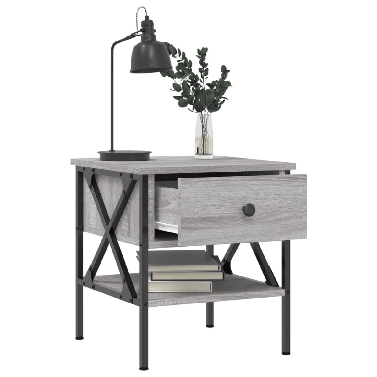 vidaXL Κομοδίνα 2 τεμ. Γκρι Sonoma 40x42x45 εκ. από Επεξεργασμένο Ξύλο