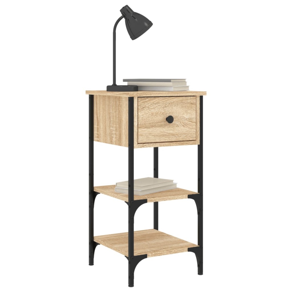 vidaXL Κομοδίνα 2 τεμ. Sonoma Δρυς 34x36x70 εκ. από Επεξεργασμένο Ξύλο