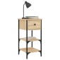 vidaXL Κομοδίνα 2 τεμ. Sonoma Δρυς 34x36x70 εκ. από Επεξεργασμένο Ξύλο