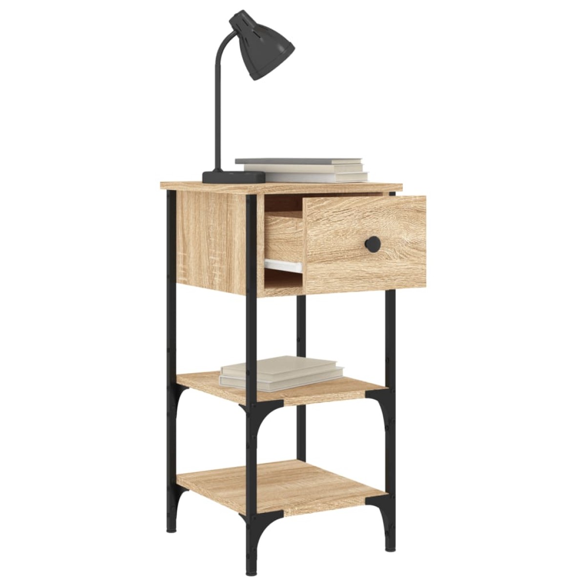 vidaXL Κομοδίνα 2 τεμ. Sonoma Δρυς 34x36x70 εκ. από Επεξεργασμένο Ξύλο