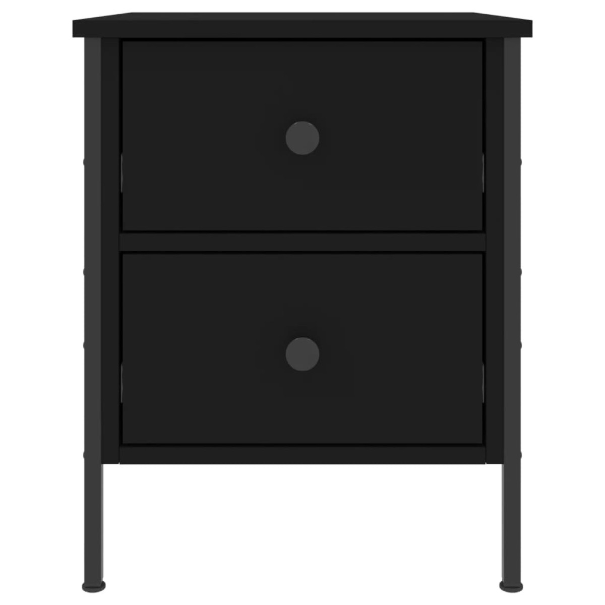 vidaXL Κομοδίνο Μαύρο 40 x 42 x 50 εκ. από Επεξεργασμένο Ξύλο