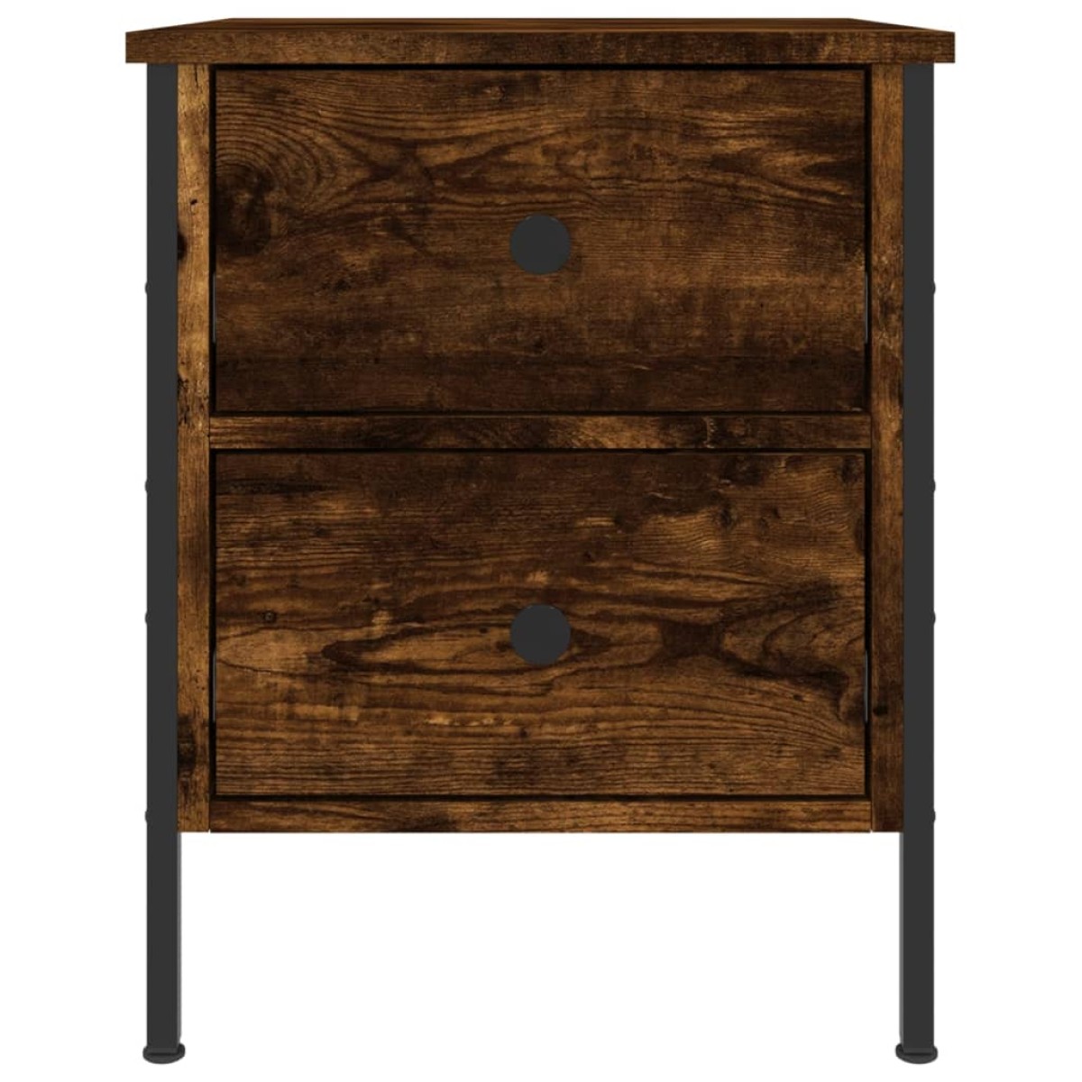 vidaXL Κομοδίνο Καπνιστή Δρυς 40 x 42 x 50 εκ. από Επεξεργασμένο Ξύλο