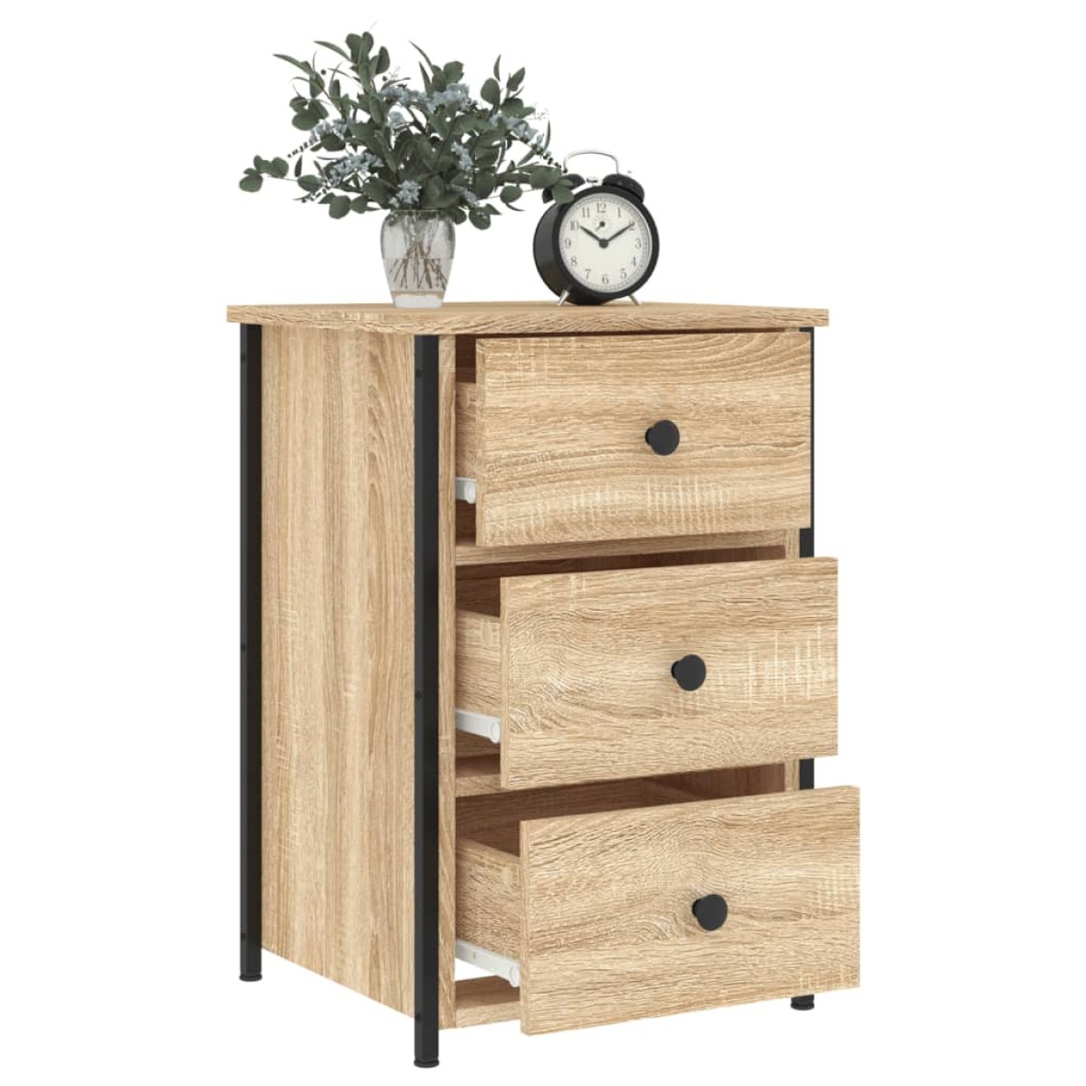 vidaXL Κομοδίνα 2 τεμ. Sonoma Δρυς 40 x 36 x 60 εκ. Επεξεργασμένο Ξύλο