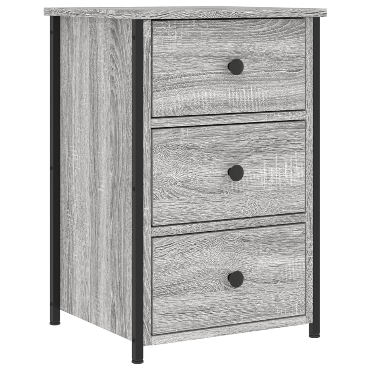 vidaXL Κομοδίνα 2 τεμ. Γκρι Sonoma 40x36x60 εκ. από Επεξεργασμένο Ξύλο