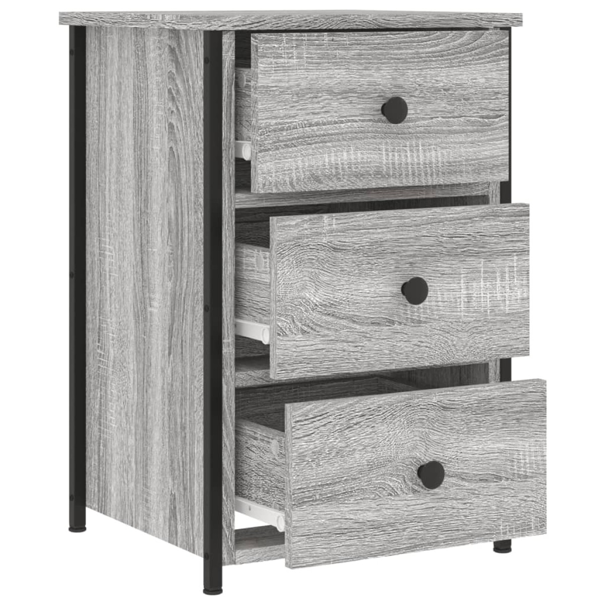 vidaXL Κομοδίνα 2 τεμ. Γκρι Sonoma 40x36x60 εκ. από Επεξεργασμένο Ξύλο