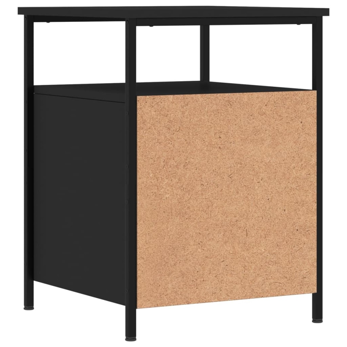 vidaXL Κομοδίνα 2 τεμ. Μαύρα 44 x 45 x 60 εκ. από Επεξεργασμένο Ξύλο