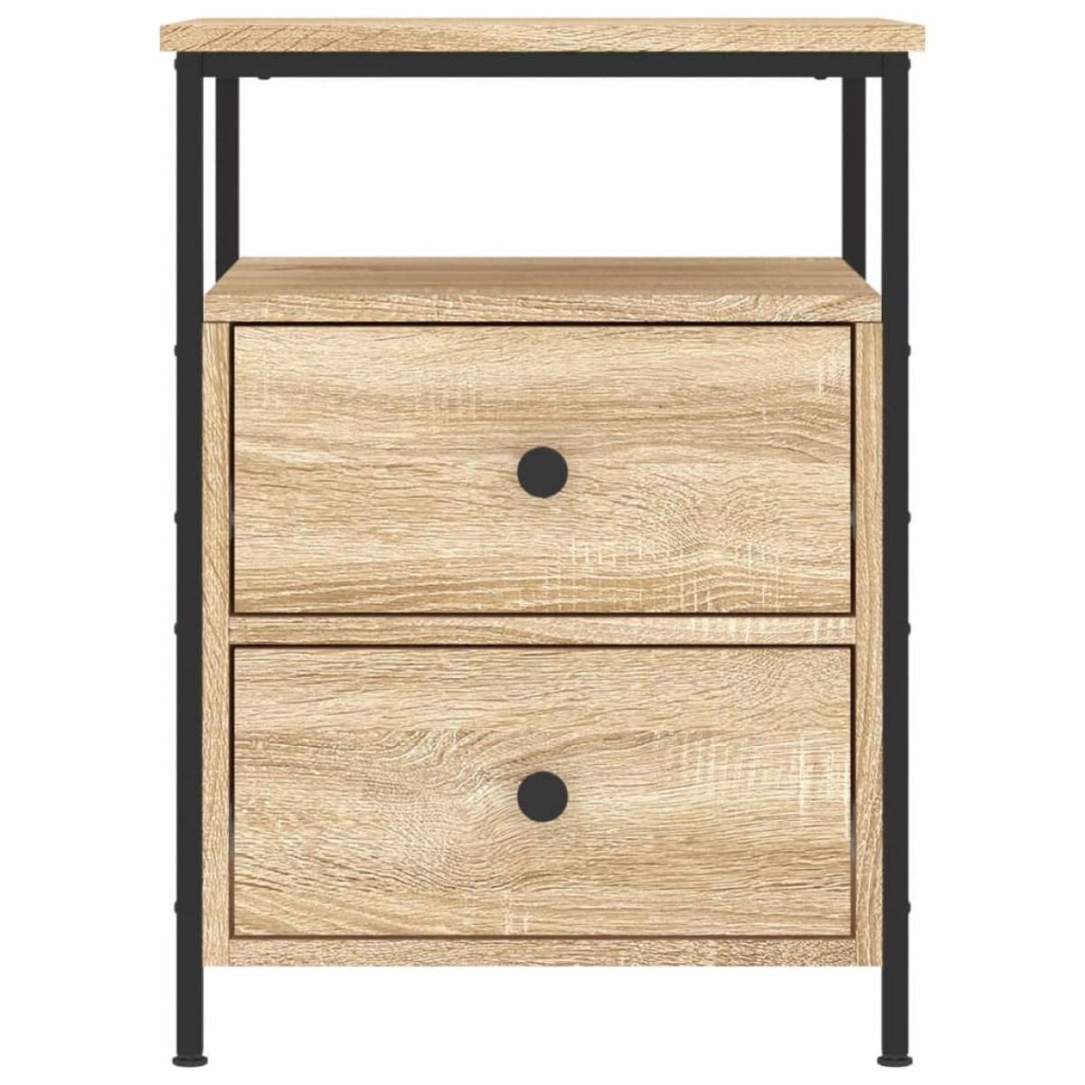 vidaXL Κομοδίνα 2 τεμ. Sonoma Δρυς 44x45x60 εκ. από Επεξεργασμένο Ξύλο