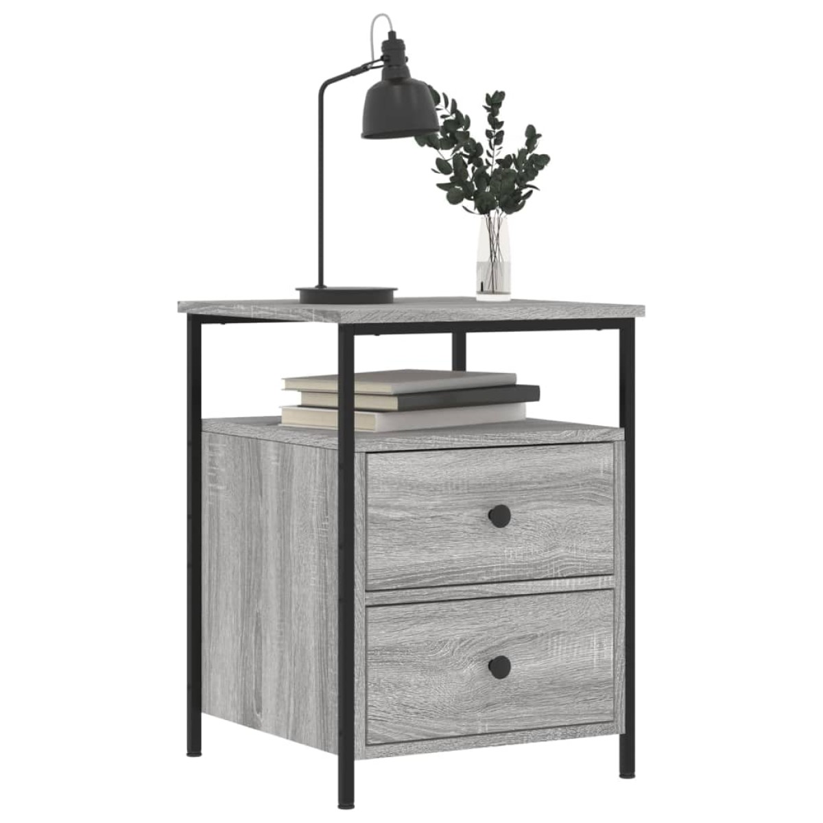 vidaXL Κομοδίνο Γκρι Sonoma 44 x 45 x 60 εκ. από Επεξεργασμένο Ξύλο