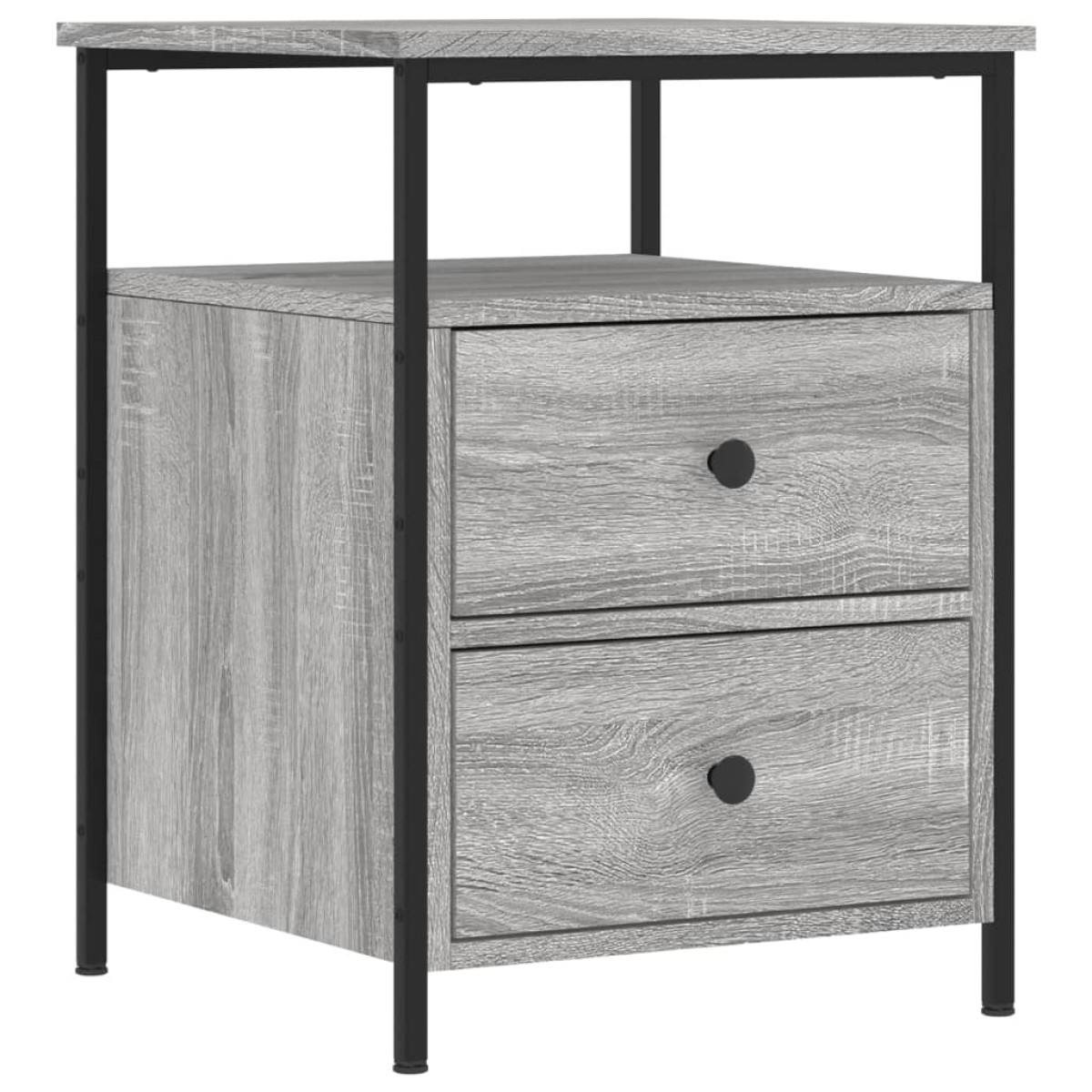 vidaXL Κομοδίνα 2 τεμ. Γκρι Sonoma 44x45x60 εκ. από Επεξεργασμένο Ξύλο