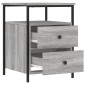 vidaXL Κομοδίνα 2 τεμ. Γκρι Sonoma 44x45x60 εκ. από Επεξεργασμένο Ξύλο