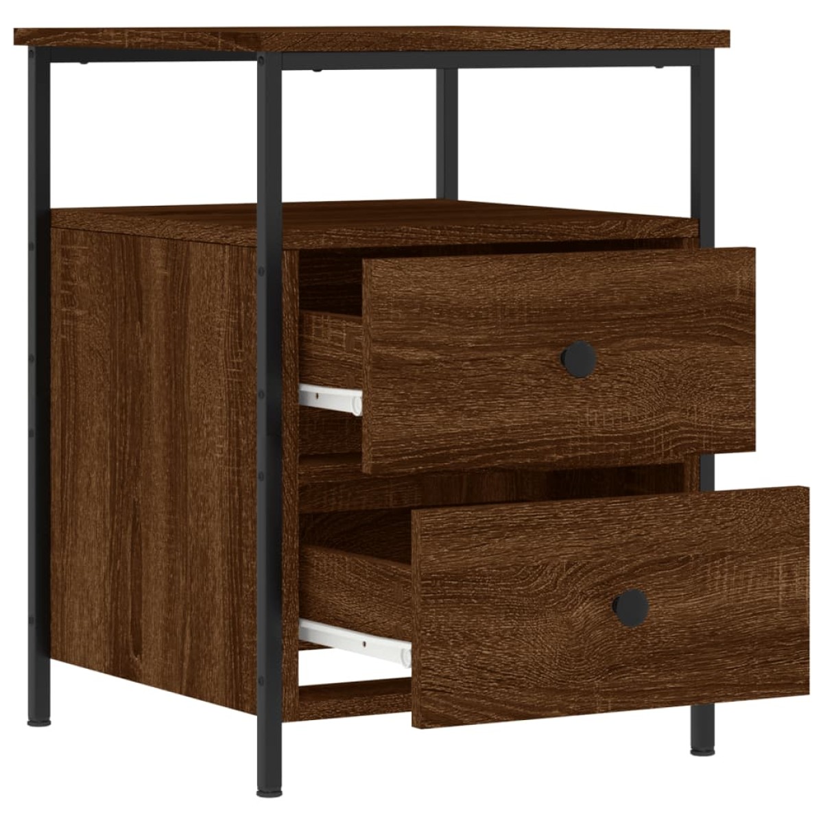 vidaXL Κομοδίνο Καφέ Δρυς 44 x 45 x 60 εκ. από Επεξεργασμένο Ξύλο