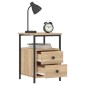 vidaXL Κομοδίνα 2 τεμ. Sonoma Δρυς 34x35,5x50 εκ. Επεξεργασμένο Ξύλο