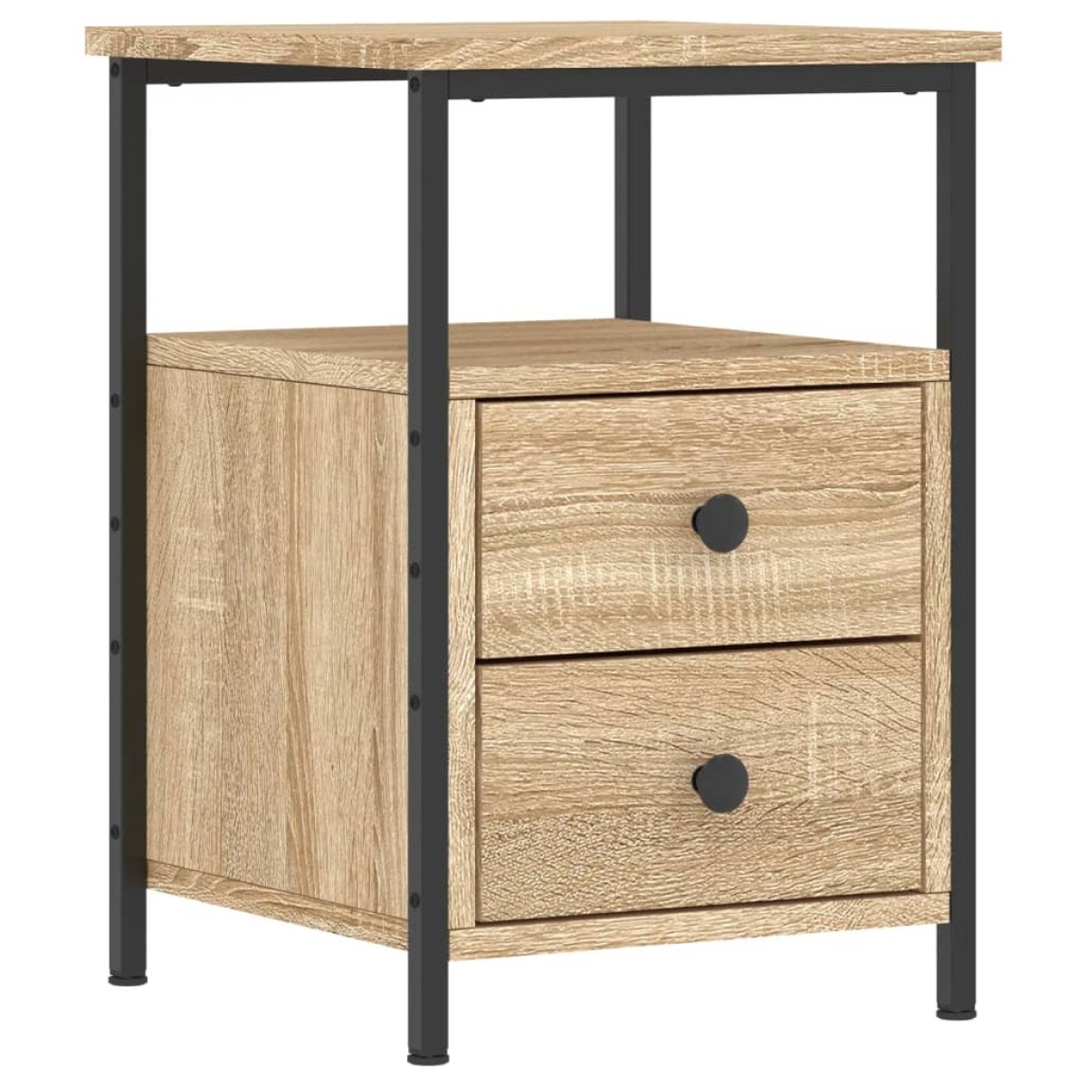 vidaXL Κομοδίνα 2 τεμ. Sonoma Δρυς 34x35,5x50 εκ. Επεξεργασμένο Ξύλο