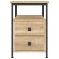 vidaXL Κομοδίνα 2 τεμ. Sonoma Δρυς 34x35,5x50 εκ. Επεξεργασμένο Ξύλο