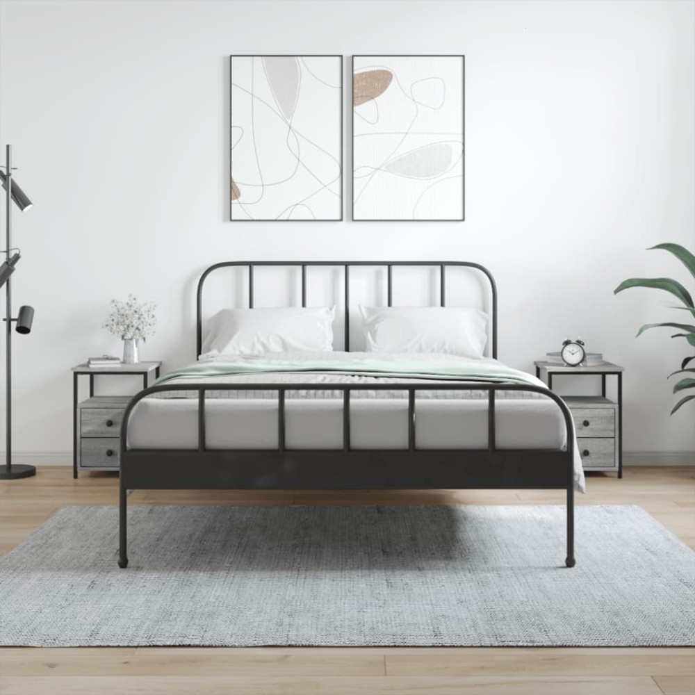 vidaXL Κομοδίνα 2 τεμ. Γκρι Sonoma 34 x 35,5 x 50 εκ. Επεξεργ. Ξύλο