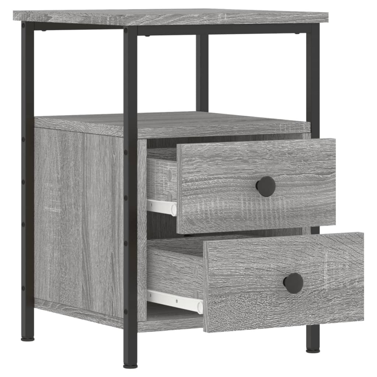 vidaXL Κομοδίνα 2 τεμ. Γκρι Sonoma 34 x 35,5 x 50 εκ. Επεξεργ. Ξύλο