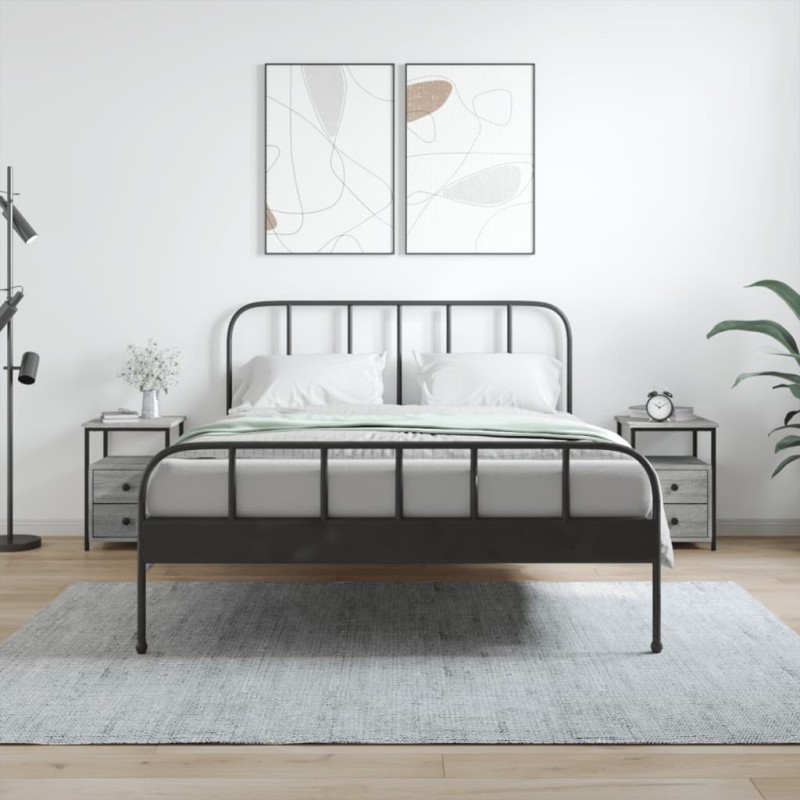 vidaXL Κομοδίνα 2 τεμ. Γκρι Sonoma 34 x 35,5 x 50 εκ. Επεξεργ. Ξύλο