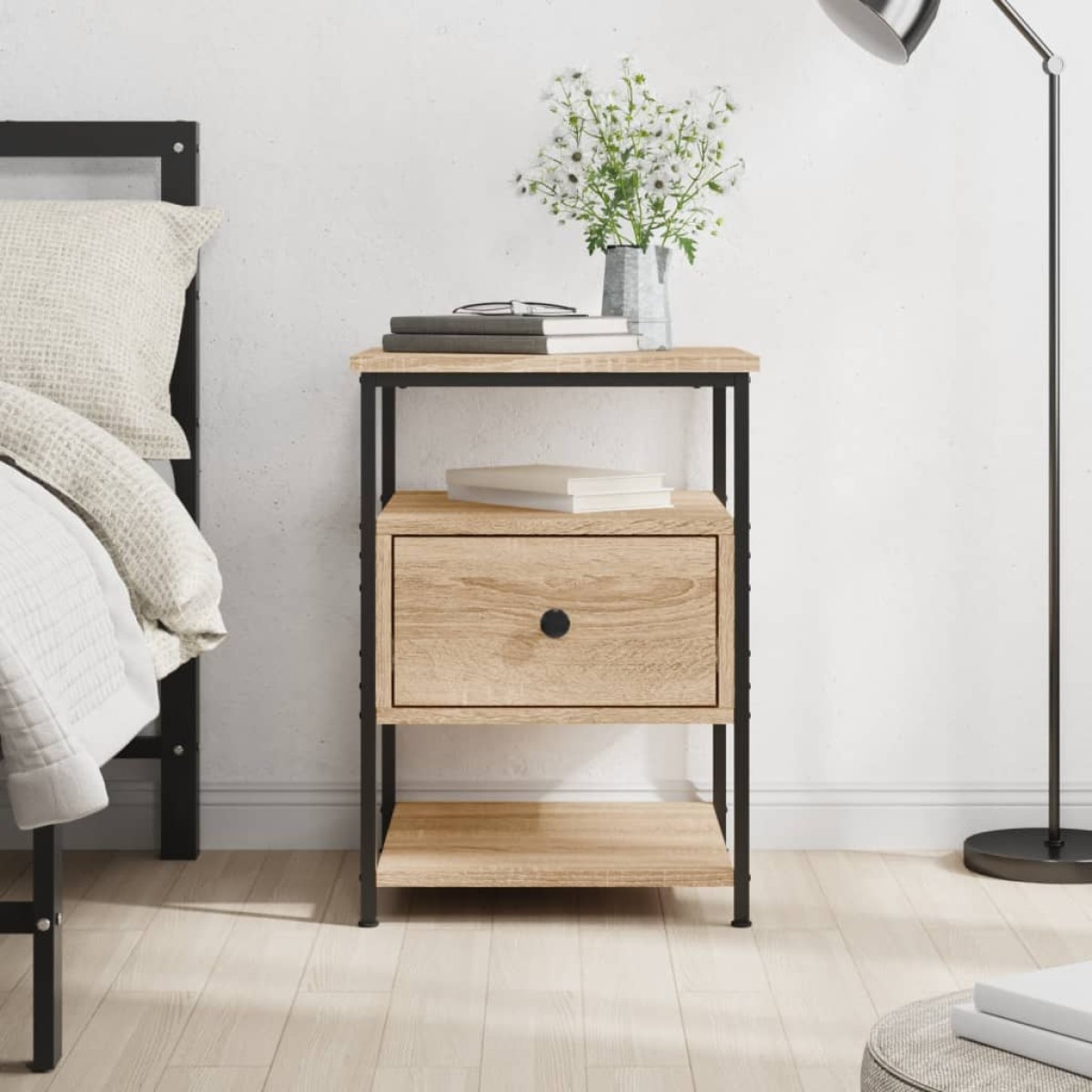 vidaXL Κομοδίνο Sonoma Δρυς 40 x 42 x 56 εκ. από Επεξεργασμένο Ξύλο