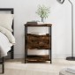vidaXL Κομοδίνο Καπνιστή Δρυς 40 x 42 x 56 εκ. από Επεξεργασμένο Ξύλο