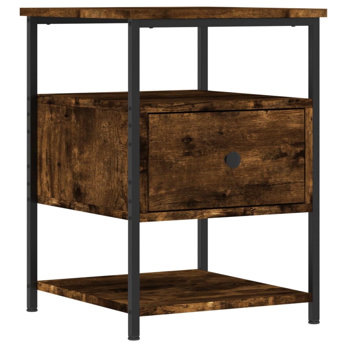 vidaXL Κομοδίνα 2 τεμ. Καπνιστή Δρυς 40 x 42 x 56 εκ. Επεξεργ. Ξύλο