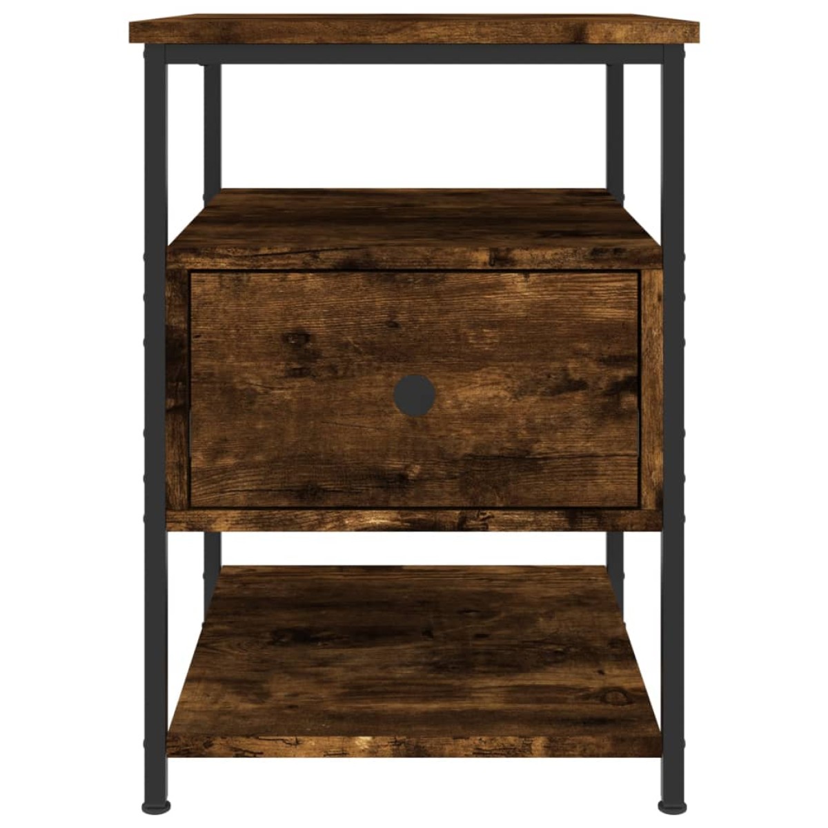 vidaXL Κομοδίνα 2 τεμ. Καπνιστή Δρυς 40 x 42 x 56 εκ. Επεξεργ. Ξύλο