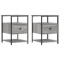 vidaXL Κομοδίνα 2 τεμ. Γκρι Sonoma 40 x 42 x 56 εκ. από Επεξεργ. Ξύλο
