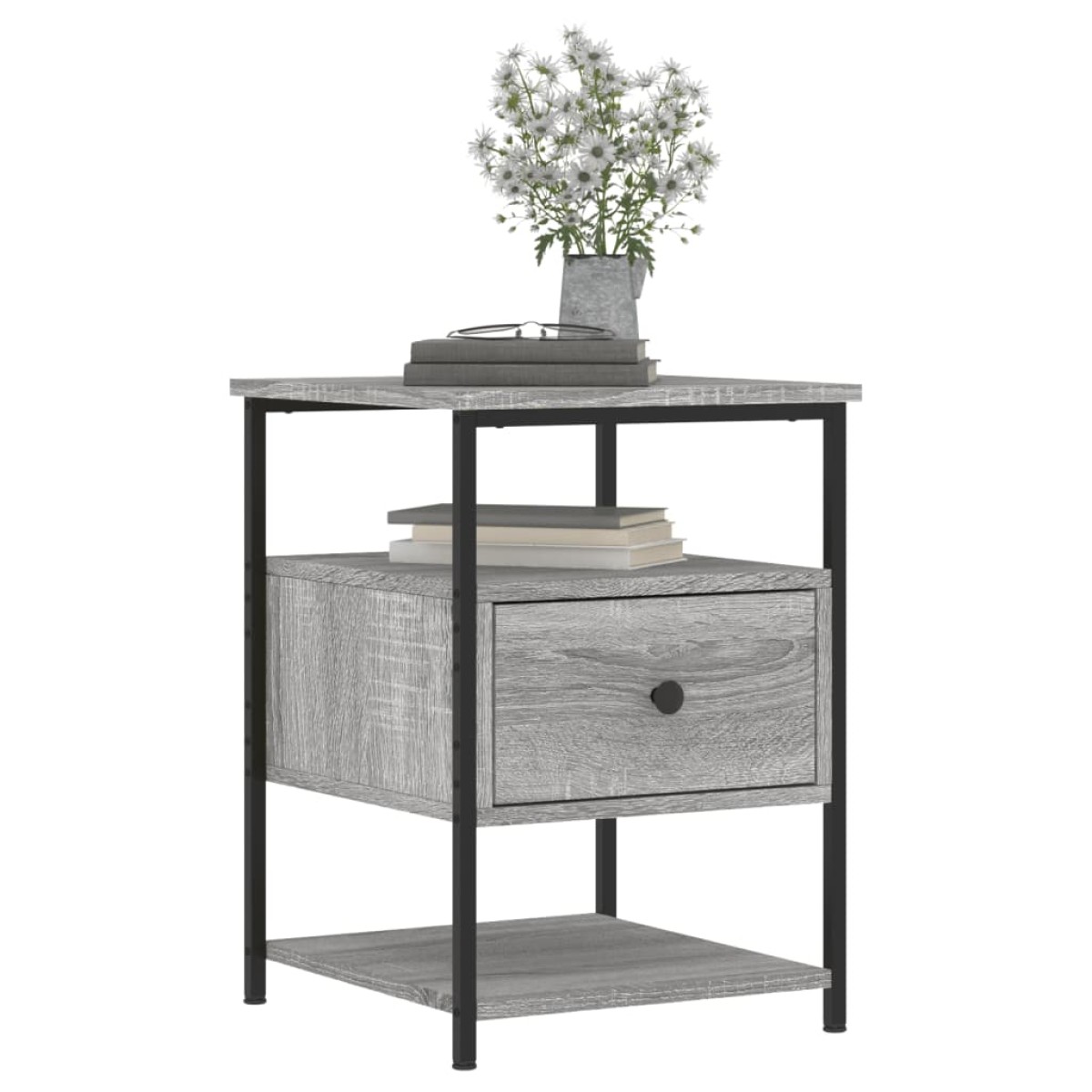 vidaXL Κομοδίνα 2 τεμ. Γκρι Sonoma 40 x 42 x 56 εκ. από Επεξεργ. Ξύλο