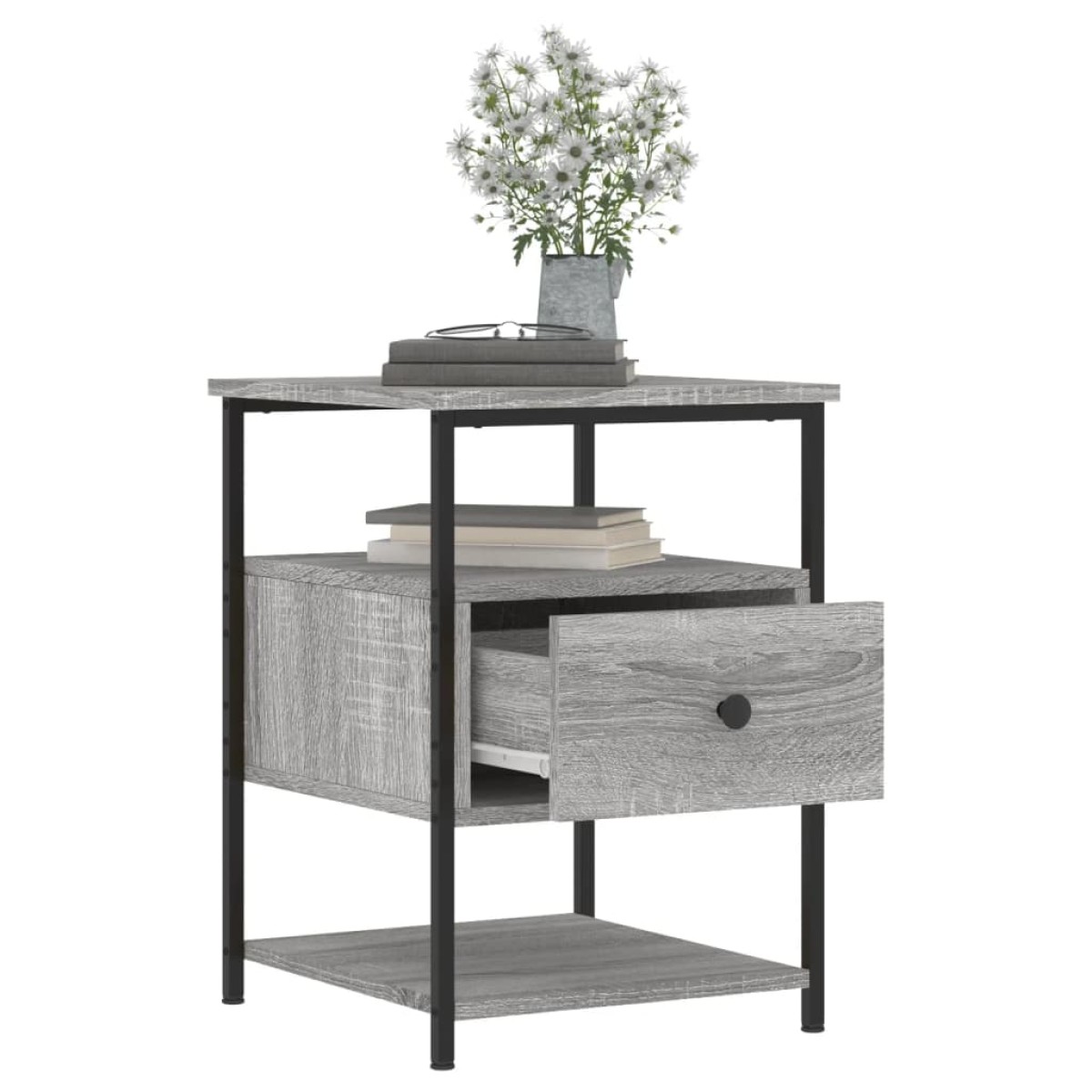 vidaXL Κομοδίνα 2 τεμ. Γκρι Sonoma 40 x 42 x 56 εκ. από Επεξεργ. Ξύλο