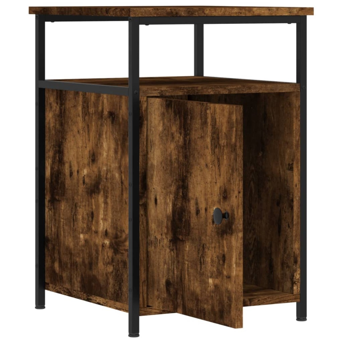 vidaXL Κομοδίνα 2 τεμ. Καπνιστή Δρυς 40x42x60 εκ. από Επεξεργ. Ξύλο