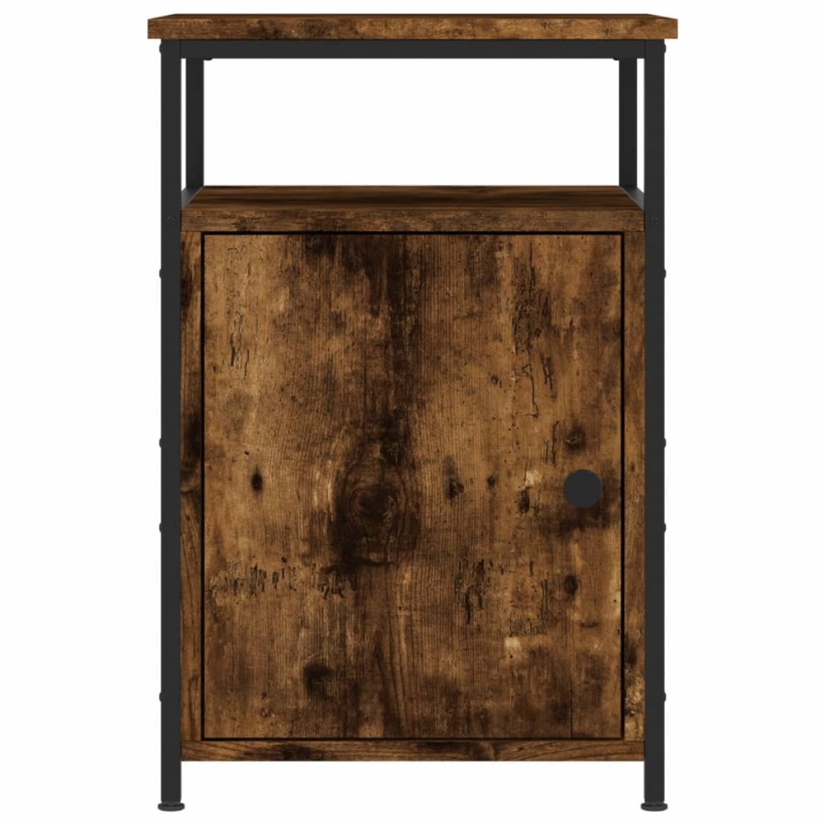 vidaXL Κομοδίνα 2 τεμ. Καπνιστή Δρυς 40x42x60 εκ. από Επεξεργ. Ξύλο