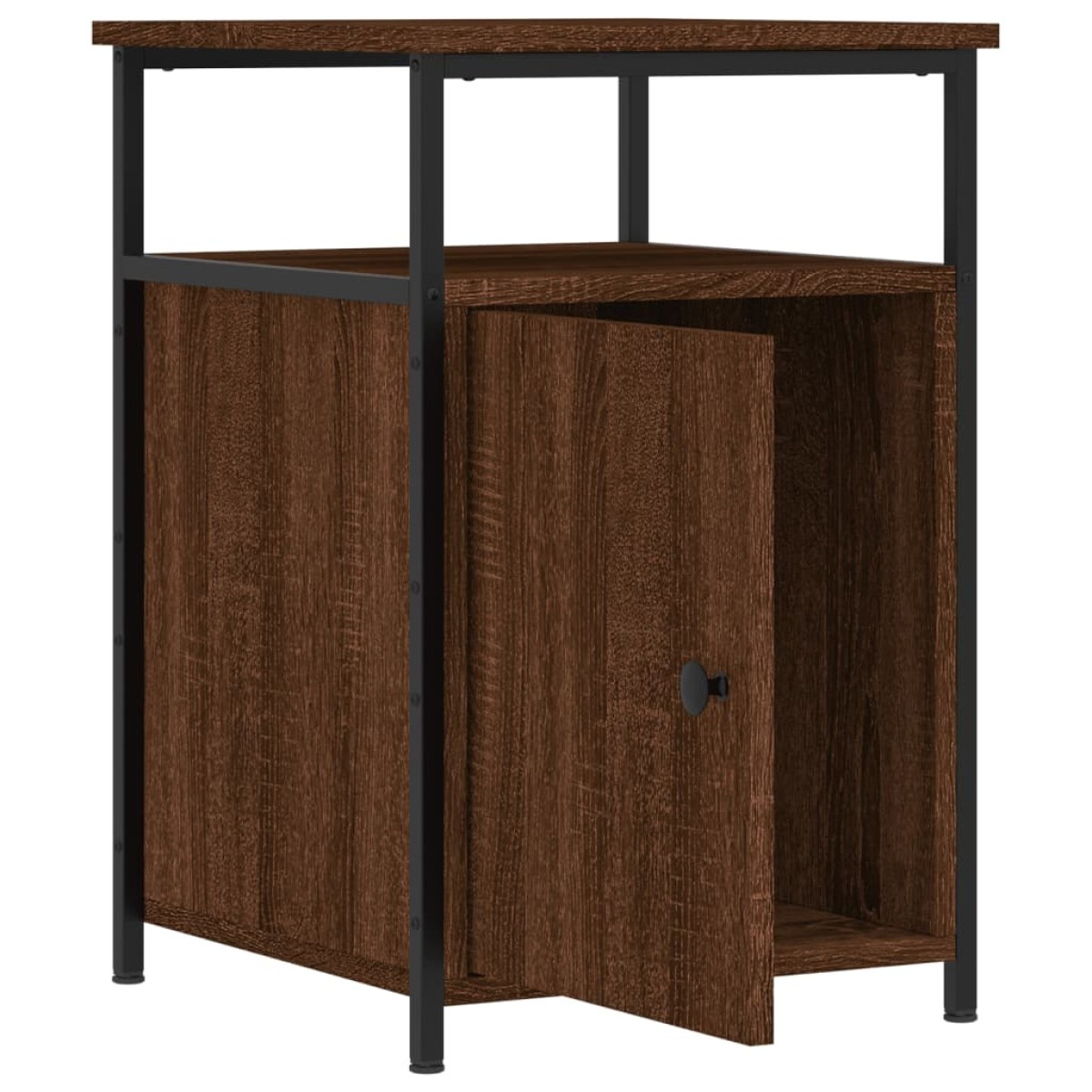 vidaXL Κομοδίνα 2 τεμ. Καφέ Δρυ 40x42x60 εκ. από Επεξεργ. Ξύλο