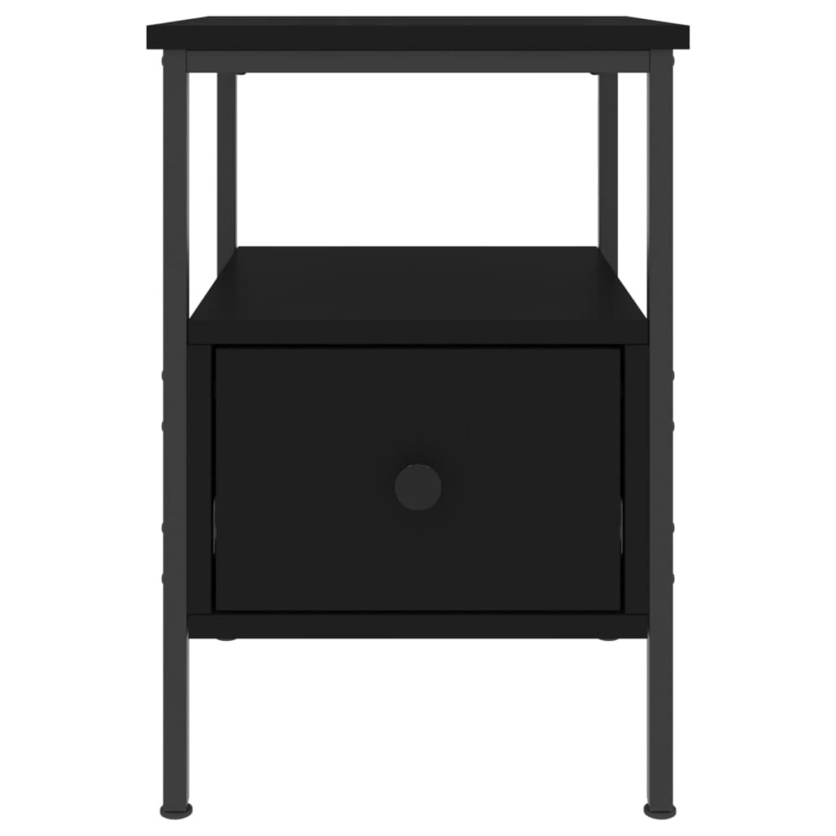 vidaXL Κομοδίνο Μαύρο 34 x 36 x 50 εκ. από Επεξεργασμένο Ξύλο