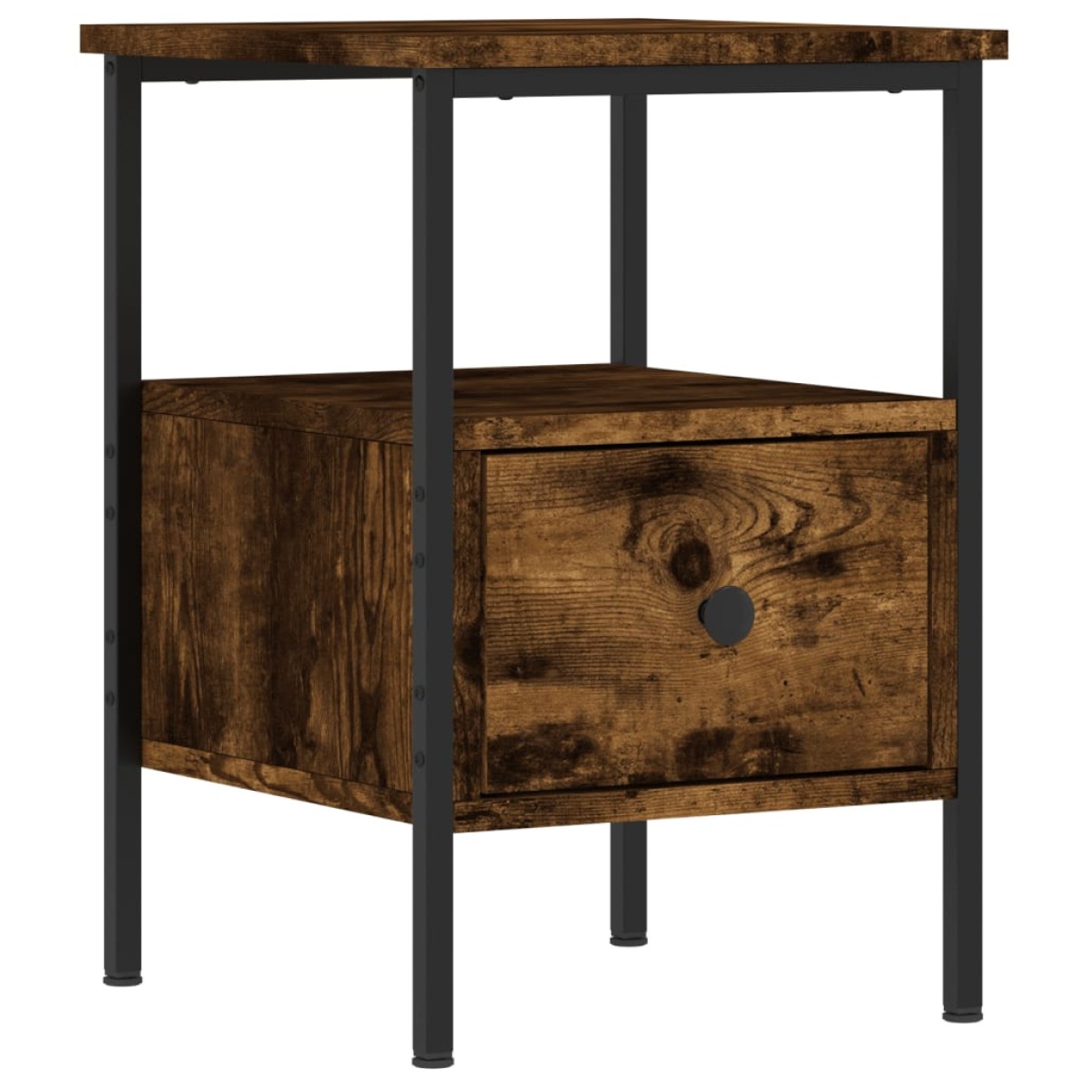vidaXL Κομοδίνα 2 τεμ. Καπνιστή Δρυς 34 x 36 x 50 εκ. Επεξεργ. Ξύλο